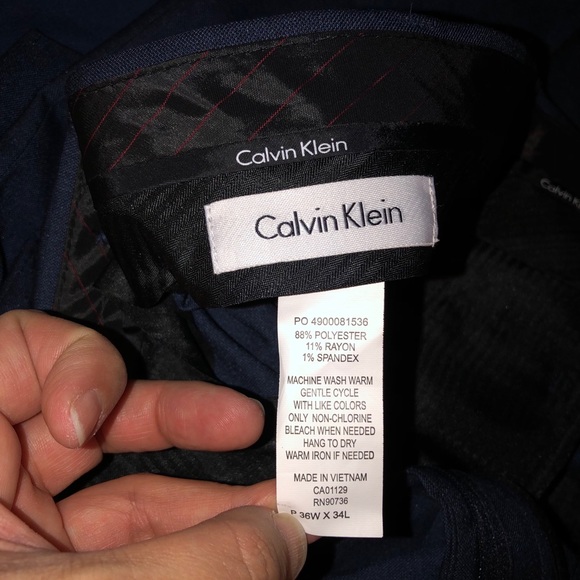 Calvin Klein Navy Pants Slim Fit 